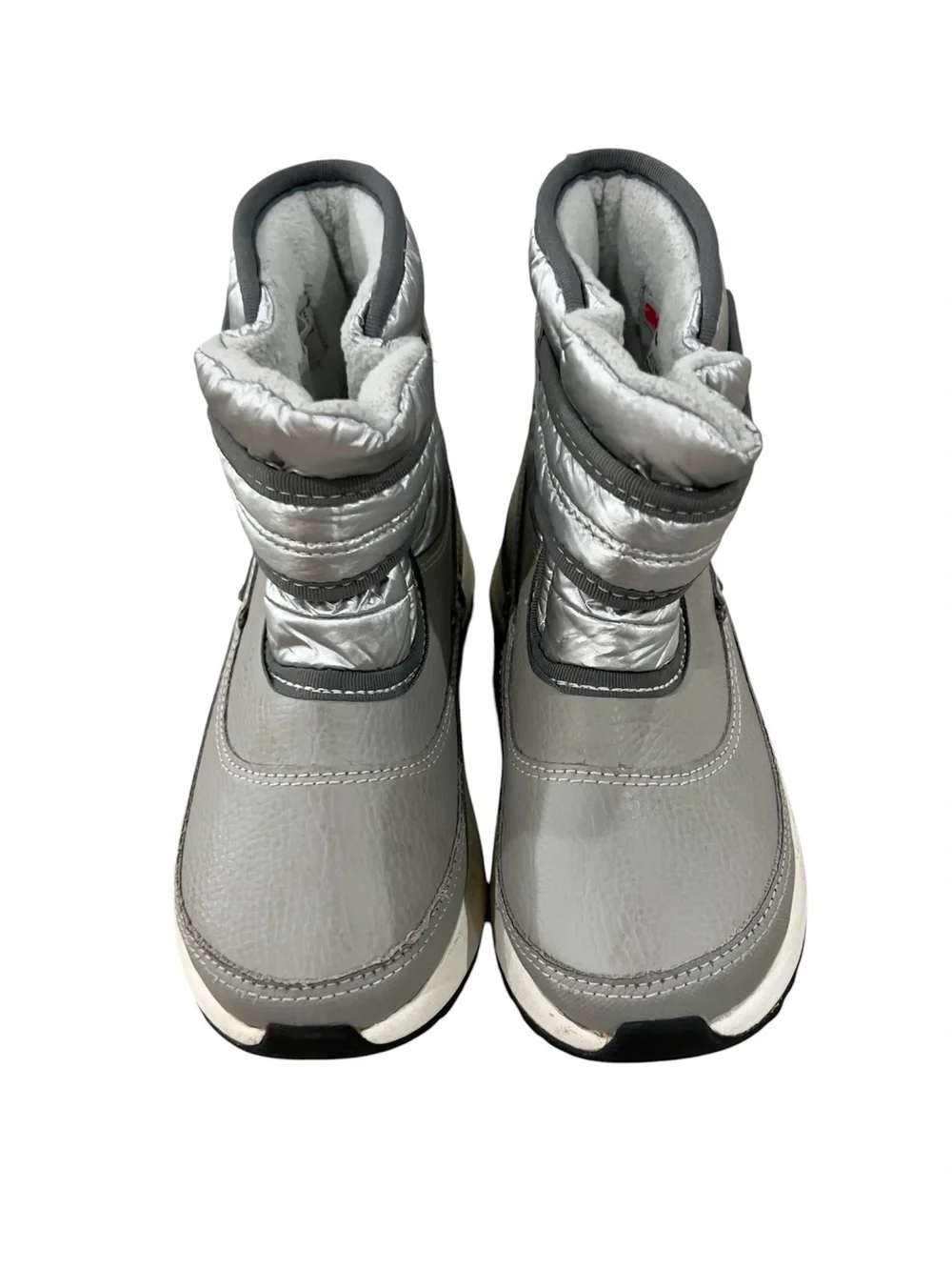 NWOT UGG Kids Taney Weather Waterproof Snow Boots Metallic Silver Grey Size 11